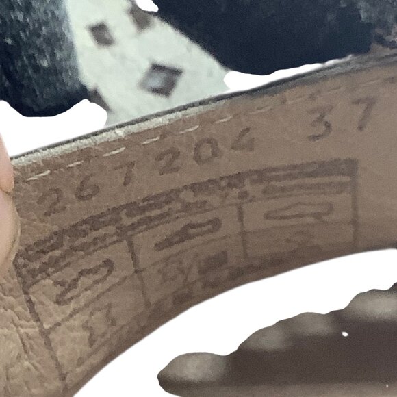 Josef Seibel Gray Perforated Leather Slip-On Shoes Womens Size 37 Comfortable - Picture 7 of 8